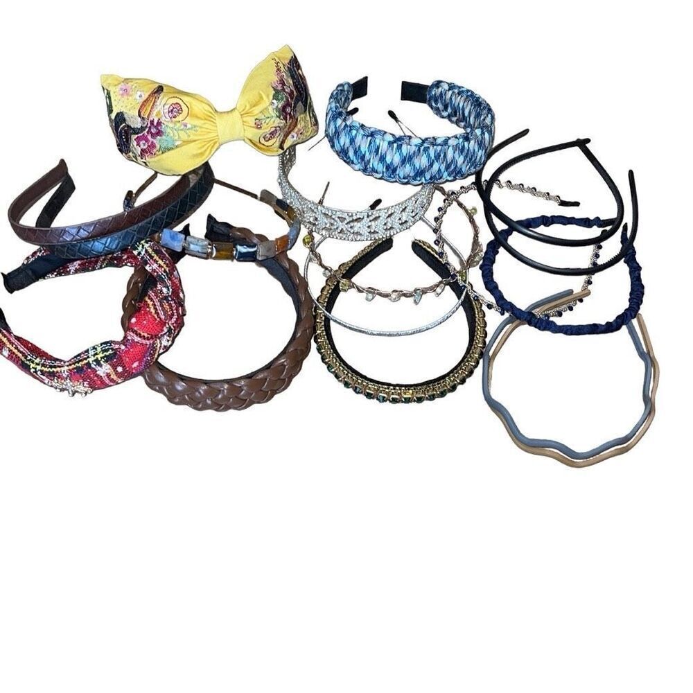 Lot Of 17 Vintage And Modern Style Assorted Headbands Bundle Set Multicolor OS